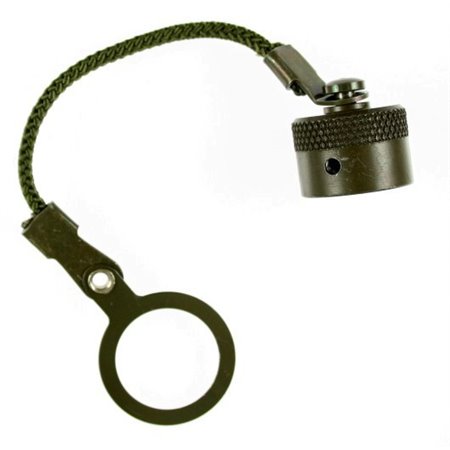 05-0527-10-35 MIL-DTL-26482 Metal Protetive Receptacle Cap with 3.5 Inch cord and large ring
