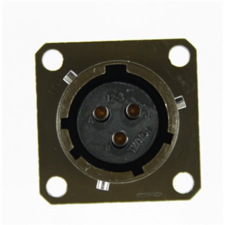 PT33A12-3SB TEC MIL-DTL-26482 Series I Wall mount receptacle with rear acessory threads