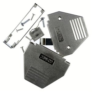 165X11369X D-Sub Metallized Plastic Hood with slide lock shell Size 15