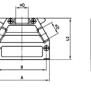 165X11699X D-Sub Zinc die-cast hood with slide lock