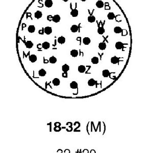 RR00E-18-32SN Deutsch 32-Way ReceptacleCrimp Contacts