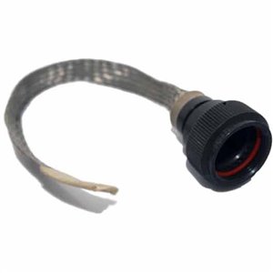 208M714-19B08 Raychem EMI/RFI adapter with braid attached including heat shrink boot grove