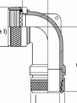 311HA001NF2308 Glenair MlL-DTL-38999 Series III 90 Degree  Angled EMI/RFI Braid trap adapter
