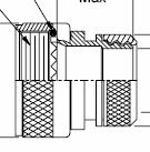 311HS001M1702 Glenair MIL-DTL-38999 Series III EMI/RFI braid trap adapter with groove for heat shrink boot