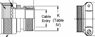 311HS039M2509E Glenair MIL-DTL-38999 Series III EMI/RFI Straight braid trap adapter