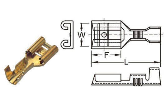 503LT KS Terminal Tab Female 6.35mm