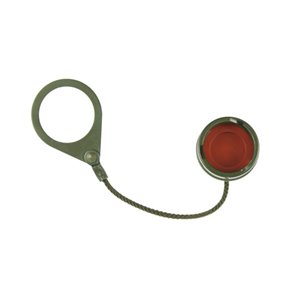 62GB-813-10 MIL-DTL-26482 Metal Protective Receptacle Cap with 3.0 Inch cord and large ring