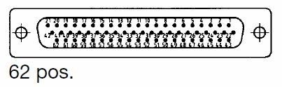164C17039X D-Sub  Receptacle High Density 62-Way