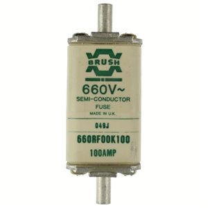 660RF00K100 100A 660v Size 00 DIN Brush Fuse