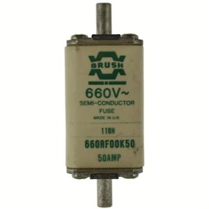 660RF00K50 50A 660v Size 00 DIN Brush Fuse