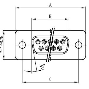 162A10049X D-Sub Receptacle 37-Way