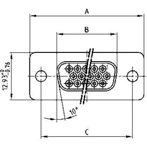 164A17009X D-Sub   Receptacle High Density 15-Way