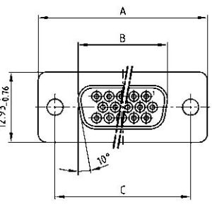164X11979X D-Sub  Receptacle High Density 62-Way