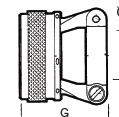 852-02G08 Souriau MIL-DTL-26482 Series II Straight saddle clamp