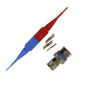 8DA107F09SA Souriau Mini 38999 Receptacle 3-Way Female Crimp Contacts