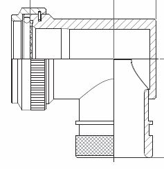 97H3-11-4-J Polamco Angled 90 Degree  Heat shrink boot adapter