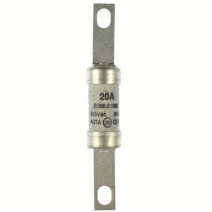AA020 20A 660v/AC 250v/DC Offset Tag Brush Fuse