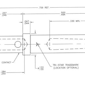 C10-1616-089-1Tri-Star Contact Size 16 Crimp Female