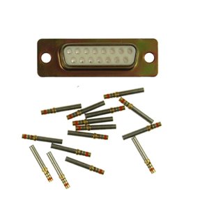 DAMA15SNM ITT Cannon D-Sub Receptacle Non-Magnetic Shell 20.000 Gamma 15-Way Female-Socket