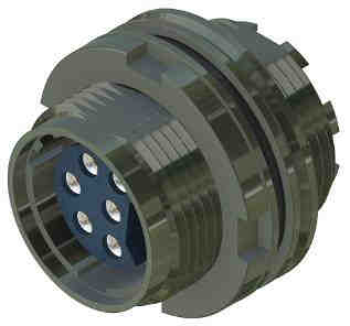 5935-99-013-0541 Fixed Plug Round Flange 4-Way