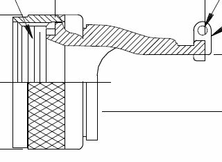 GTR1054G-17N Glenair  MIL-DTL-38999 Series III Straight Qwik-ty adapter with grounding tab