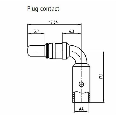131C16049X D-Sub High Power contact Angled Solder bucket or Crimp