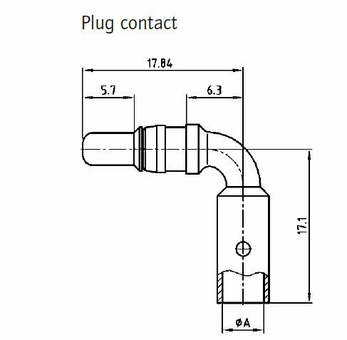 131C16149X D-Sub High Power Premating contact Angled Solder bucket or Crimp