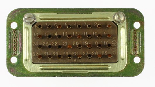 DPA-32-33S ITT Cannon Miniature rack and panel plug 32-Way