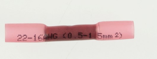 BHT1 KS Heat Shrinable Butt Splice Red  22-16AWG