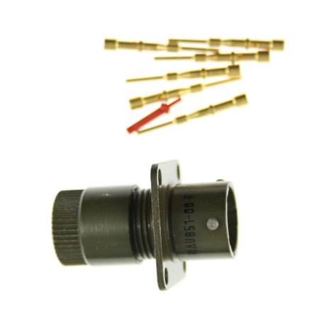 851-00R10-6PWB Souriau Wall mount receptacle 6-Way MIL-DTL-26482 Series-1