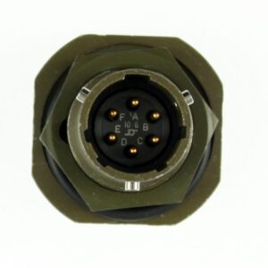 05-4493-10-06P64 MIL-DTL-26482 Jam Nut Receptacle 6-Way