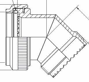 KMH2-11-1-C Polamco MIL-DTL-38999 Series II 45 Degree  adapter shell only