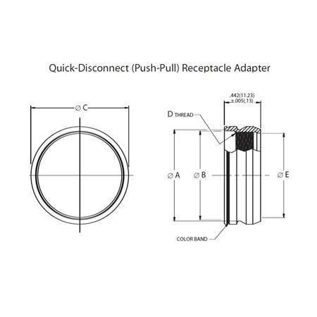 M83723/70G10 Glenair Receptacle adapter