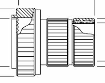 NCB4-S-13-03-ST/11 MIL-DTL-38999 Series III EMI/RFI braid trap with heat shrink boot groove adapter
