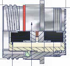 PC4B0029-19NX-1-ZB MIL-DTL-38999 Series III derived RJ45 Cat6 Feedthrough Wall mount  Receptacle with rear accessory thread