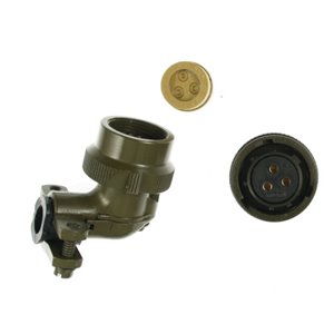 PT08E-12-3S  Plug including environmental Angled 90 Degree  saddle clamp 3-Way Socket
