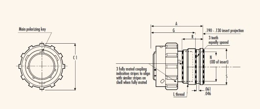 RR05E-20-41PE Deutsch 39-Way Plug Crimp Contacts