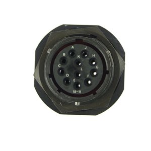 6027-18-11SN COND 9 Amphenol 11-Way Receptacle Less Crimp Contacts