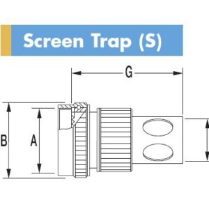 SW4-25S-3TC Straight screen wrap adapter