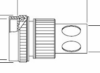 SW4-13S-3TC MIL-DTL-38999 Series III  EMI/RFI knit mesh Screen trap adapter with heat shrink boot groove